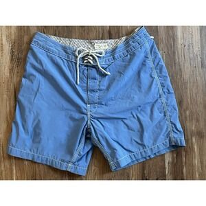 J Crew Men's Blue The Original Board Short With Pocket & Drawstring Size 34